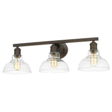 Golden 0305-BA3 RBZ-CLR - Yep by Golden Lighting Carver 3-light Vanity in Rubbed Bronze
